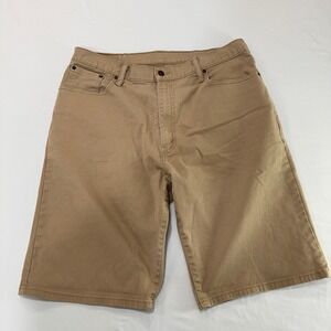 Levi Levi's 569 Loose Straight Shorts Mens 36 Khaki Tan Denim | Casual Skater